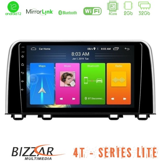 Bizzar 4T Series Honda CR-V 2019->4Core Android13 2+32GB Navigation Multimedia Tablet 10"