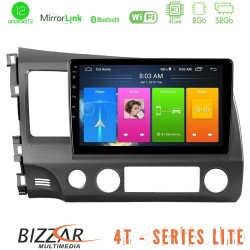 Bizzar 4T Series Honda Civic 2006-2011 4Core Android13 2+32GB Navigation Multimedia Tablet 10"
