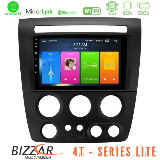 Bizzar 4T Series Hummer H3 2005-2009 4Core Android13 2+32GB Navigation Multimedia Tablet 9"