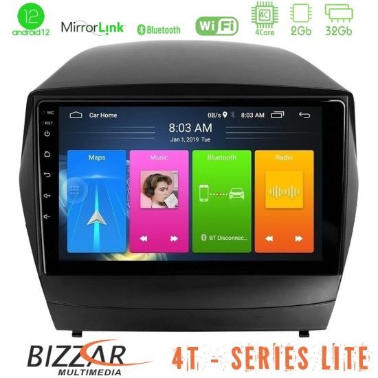 Bizzar 4T Series Hyundai IX35 Auto A/C 4Core Android13 2+32GB Navigation Multimedia Tablet 10"