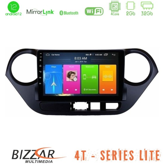 Bizzar 4T Series Hyundai i10 2014-2020 4Core Android13 2+32GB Navigation Multimedia Tablet 9"