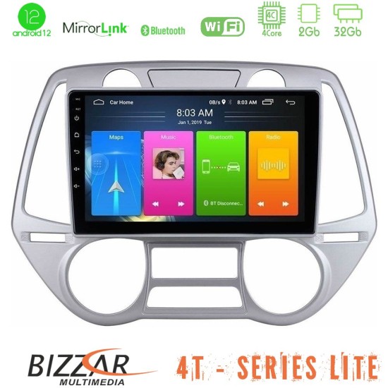 Bizzar 4T Series Hyundai i20 2009-2012 Auto A/C 4Core Android13 2+32GB Navigation Multimedia Tablet 9"