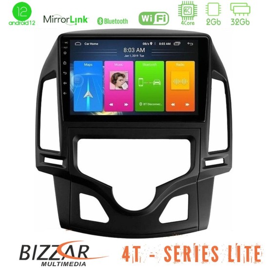 Bizzar 4T Series Hyundai i30 2007-2012 Auto A/C 4Core Android13 2+32GB Navigation Multimedia Tablet 9"