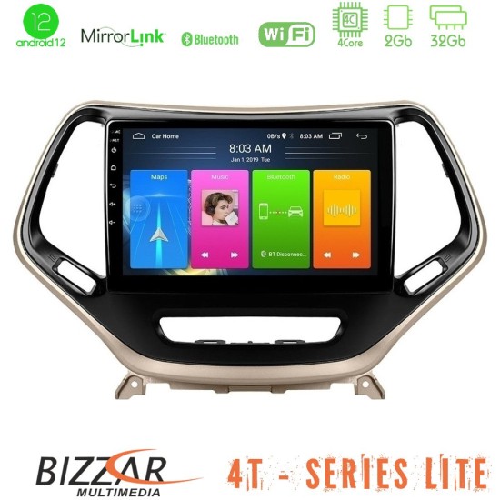 Bizzar 4T Series Jeep Cherokee 2014-2019 4Core Android13 2+32GB Navigation Multimedia Tablet 9"