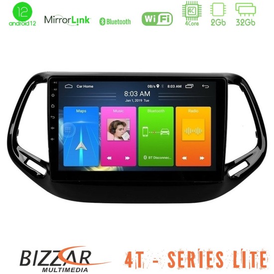 Bizzar 4T Series Jeep Compass 2017> 4Core Android13 2+32GB Navigation Multimedia Tablet 10"