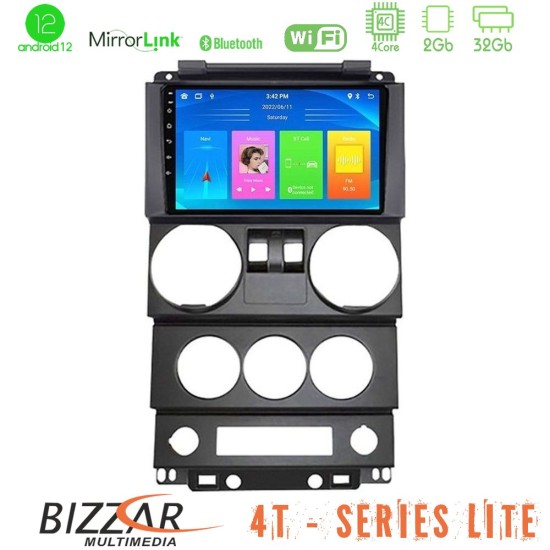 Bizzar 4T Series Jeep Wrangler 2Door 2008-2010 4Core Android13 2+32GB Navigation Multimedia Tablet 9"