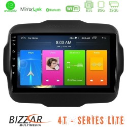 Bizzar 4T Series Jeep Renegade 2015-2019 4Core Android13 2+32GB Navigation Multimedia Tablet 9"