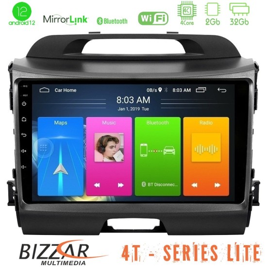 Bizzar 4T Series Kia Sportage 4Core Android13 2+32GB Navigation Multimedia Tablet 9"