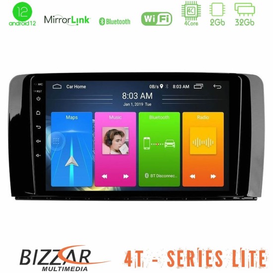 Bizzar 4T Series Mercedes R Class 4Core Android13 2+32GB Navigation Multimedia Tablet 9"