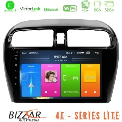 Bizzar 4T Series Mitsubishi Space Star 2013-2016 4Core Android13 2+32GB Navigation Multimedia Tablet 9"