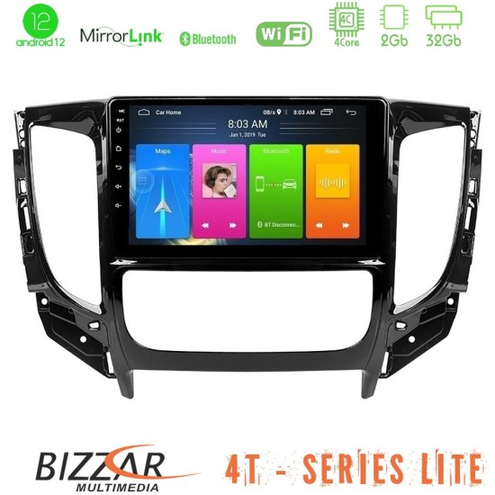 Bizzar 4T Series Mitsubishi L200 2016-> & Fiat Fullback (Auto A/C) 4Core Android13 2+32GB Navigation Multimedia Tablet 9"