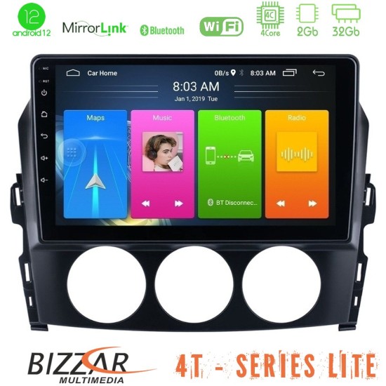 Bizzar 4T Series Mazda MX-5 2005-2015 4Core Android13 2+32GB Navigation Multimedia Tablet 9"