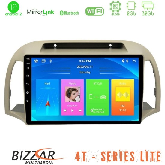 Bizzar 4T Series Nissan Micra K12 2002-2010 4Core Android13 2+32GB Navigation Multimedia Tablet 9"