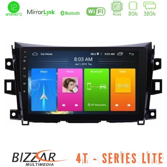 Bizzar 4T Series Nissan Navara NP300 4Core Android13 2+32GB Navigation Multimedia Tablet 9"