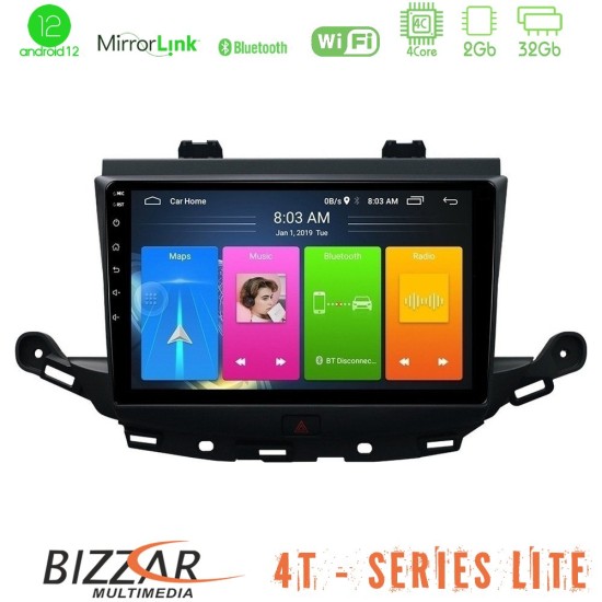 Bizzar 4T Series Opel Astra K 2015-2019 4Core Android13 2+32GB Navigation Multimedia Tablet 9"