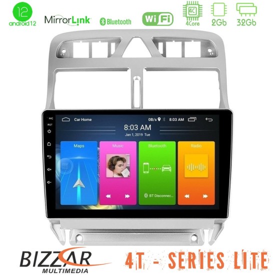 Bizzar 4T Series Peugeot 307 2002-2008 4Core Android13 2+32GB Navigation Multimedia Tablet 9"