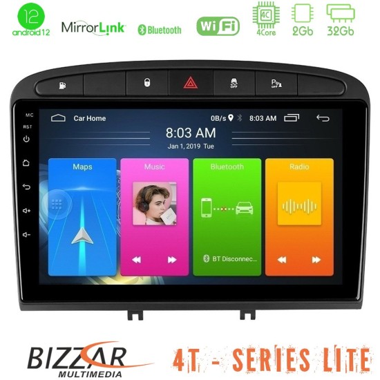 Bizzar 4T Series Peugeot 308/RCZ 4Core Android13 2+32GB Navigation Multimedia Tablet 9"