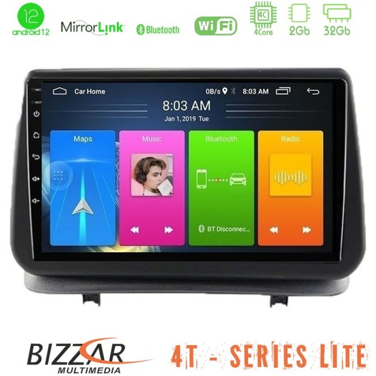 Bizzar 4T Series Renault Clio 2005-2012 4Core Android13 2+32GB Navigation Multimedia Tablet 9"