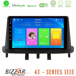 Bizzar 4T Series Renault Megane 3 2009-2015 4Core Android13 2+32GB Navigation Multimedia Tablet 9"
