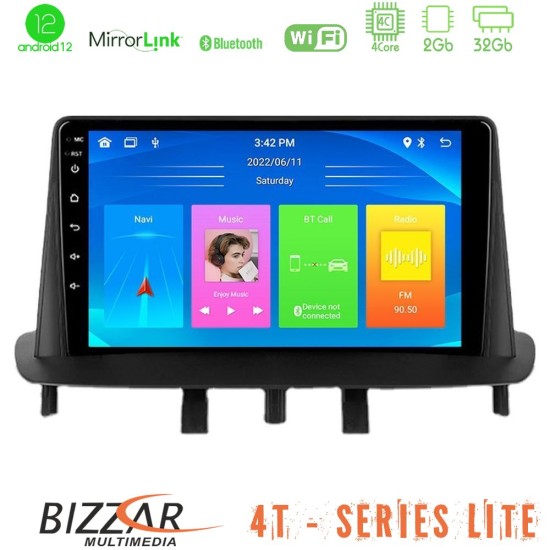 Bizzar 4T Series Renault Megane 3 2009-2013 4Core Android13 2+32GB Navigation Multimedia Tablet 9"