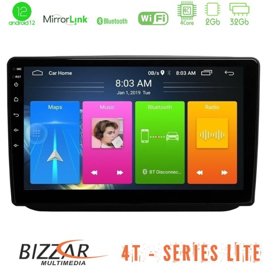 Bizzar 4T Series Skoda Fabia 2007-2014 4Core Android13 2+32GB Navigation Multimedia Tablet 10"