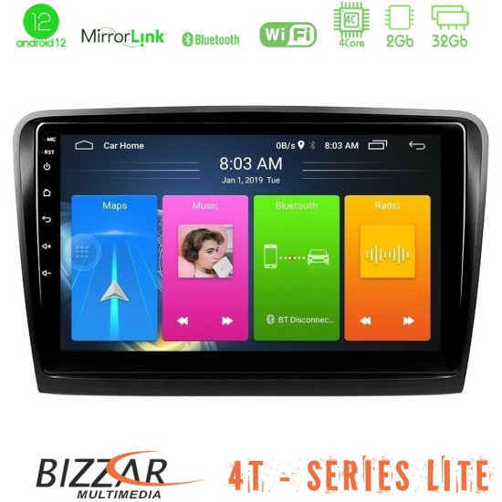 Bizzar 4T Series Skoda Superb 2008-2015 4Core Android13 2+32GB Navigation Multimedia Tablet 10"