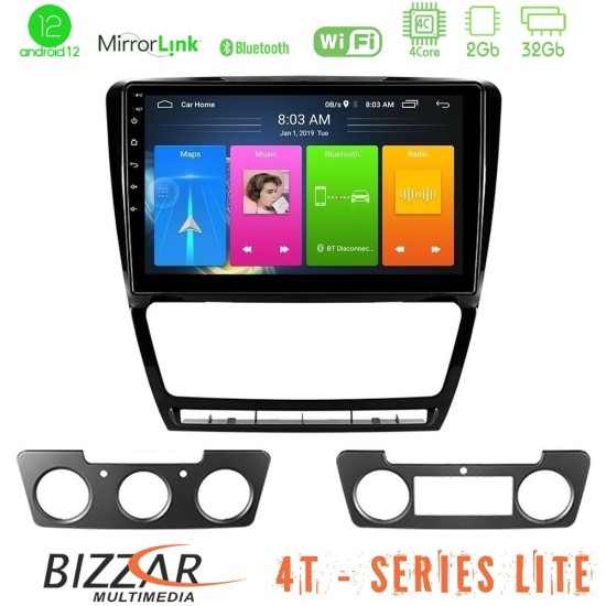 Bizzar 4T Series Skoda Octavia 5 4Core Android13 2+32GB Navigation Multimedia Tablet 10"