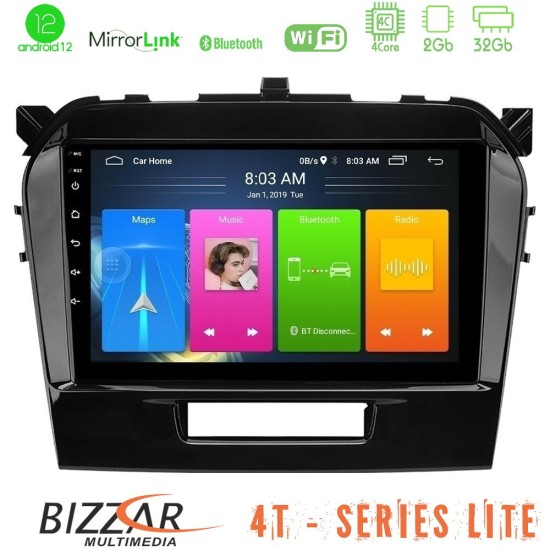 Bizzar 4T Series Suzuki Vitara 2015-2021 4Core Android13 2+32GB Navigation Multimedia Tablet 9"