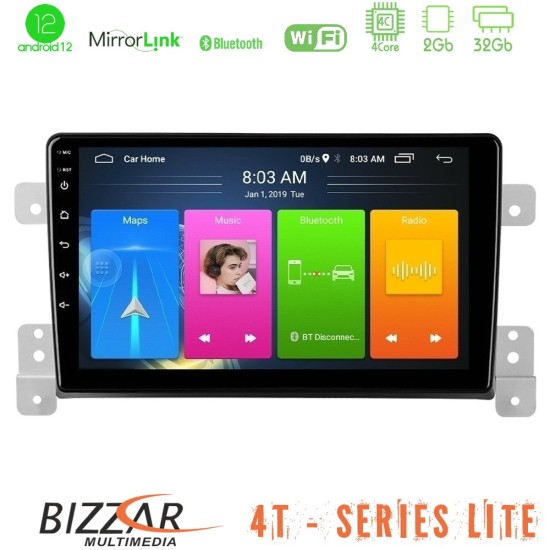 Bizzar 4T Series Suzuki Grand Vitara 4Core Android13 2+32GB Navigation Multimedia Tablet 9"