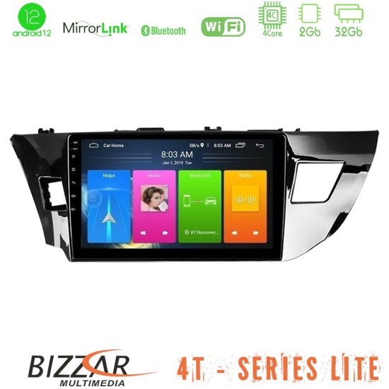 Bizzar 4T Series Toyota Corolla 2014-2016 4Core Android13 2+32GB Navigation Multimedia Tablet 10"