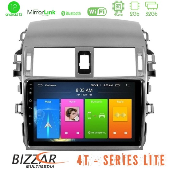 Bizzar 4T Series Toyota Corolla 2008-2010 4Core Android13 2+32GB Navigation Multimedia Tablet 9"