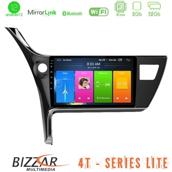 Bizzar 4T Series Toyota Corolla 2017-2018 4Core Android13 2+32GB Navigation Multimedia Tablet 10"