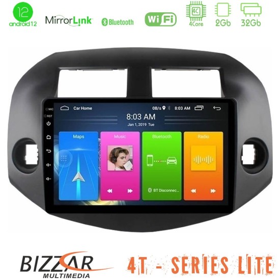 Bizzar 4T Series Toyota Rav4 2006-2012 4Core Android13 2+32GB Navigation Multimedia Tablet 10"