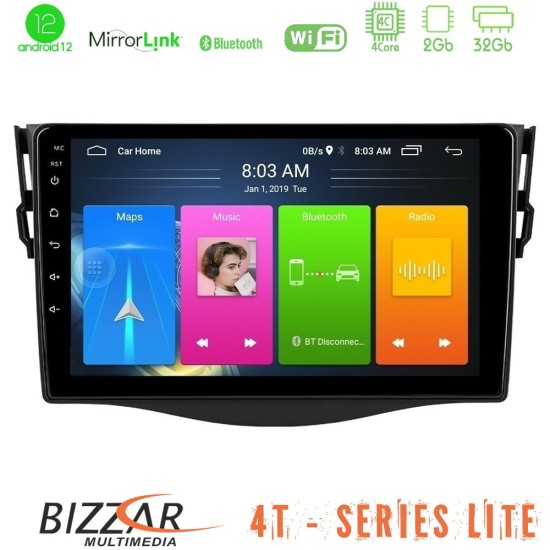 Bizzar 4T Series Toyota RAV4 4Core Android13 2+32GB Navigation Multimedia Tablet 9"