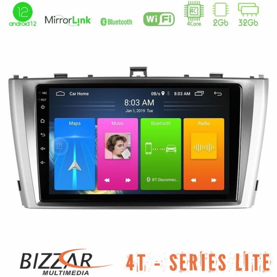 Bizzar 4T Series Toyota Avensis T27 4Core Android13 2+32GB Navigation Multimedia Tablet 9"