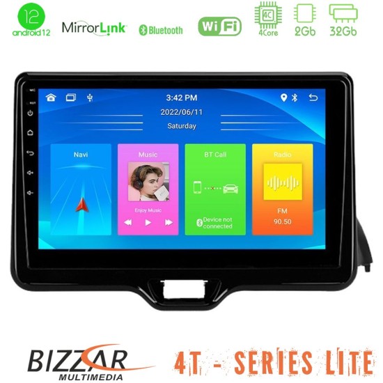 Bizzar 4T Series Toyota Yaris 2020-> 4Core Android13 2+32GB Navigation Multimedia Tablet 9"