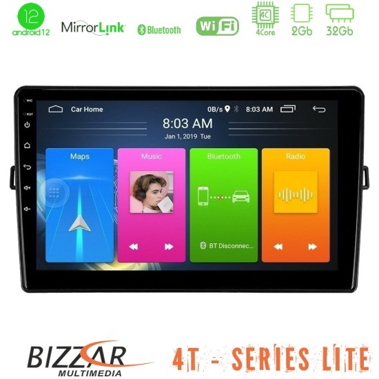 Bizzar 4T Series Toyota Auris 4Core Android13 2+32GB Navigation Multimedia Tablet 10"