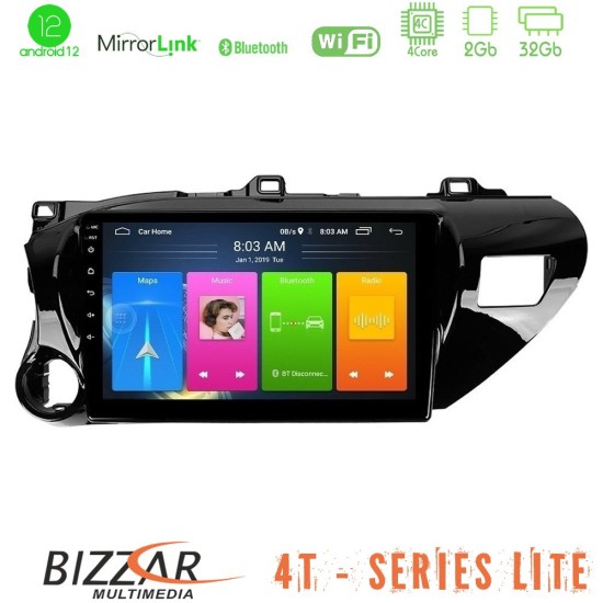 Bizzar 4T Series Toyota Hilux 2017-2021 4Core Android13 2+32GB Navigation Multimedia Tablet 10"