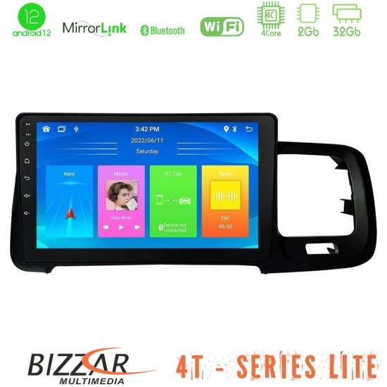 Bizzar 4T Series Volvo S60 2010-2018 4Core Android13 2+32GB Navigation Multimedia Tablet 9"