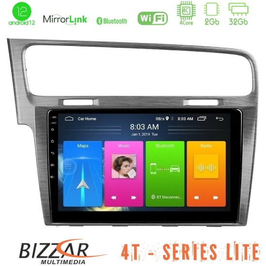 Bizzar 4T Series VW GOLF 7 4Core Android13 2+32GB Navigation Multimedia Tablet 10"