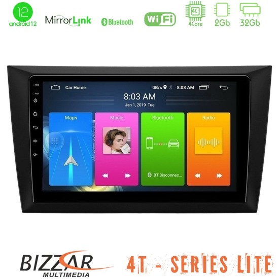 Bizzar 4T Series Vw Golf 6 4Core Android13 2+32GB Navigation Multimedia Tablet 9"