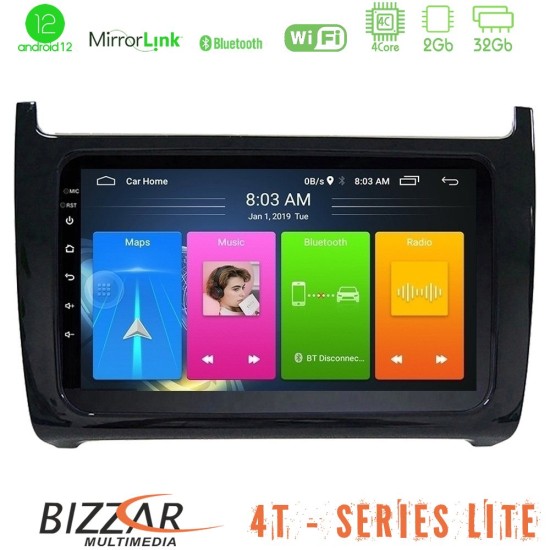 Bizzar 4T Series Vw Polo 4Core Android13 2+32GB Navigation Multimedia Tablet 9"