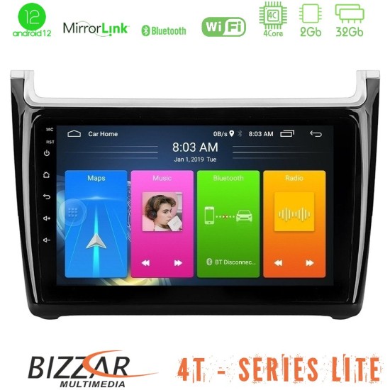 Bizzar 4T Series Vw Polo 4Core Android13 2+32GB Navigation Multimedia Tablet 9"