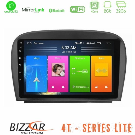 Bizzar 4T Series Mercedes SL Class 2005-2011 4Core Android13 2+32GB Navigation Multimedia Tablet 9"