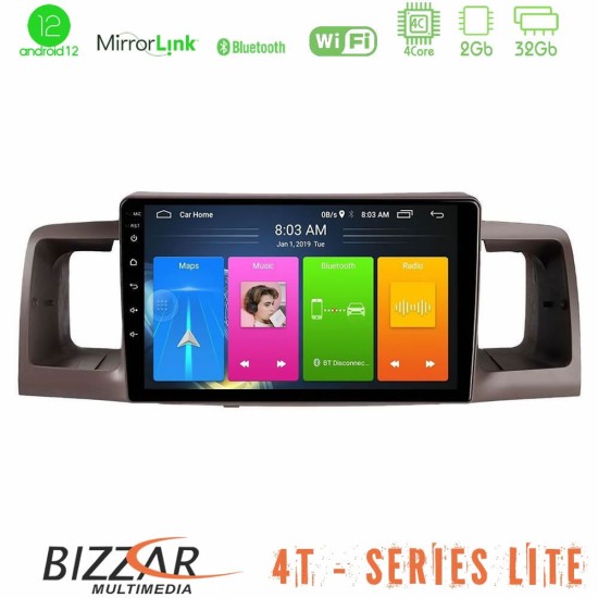 Bizzar 4T Series Toyota Corolla 2002-2006 4Core Android13 2+32GB Navigation Multimedia Tablet 9"