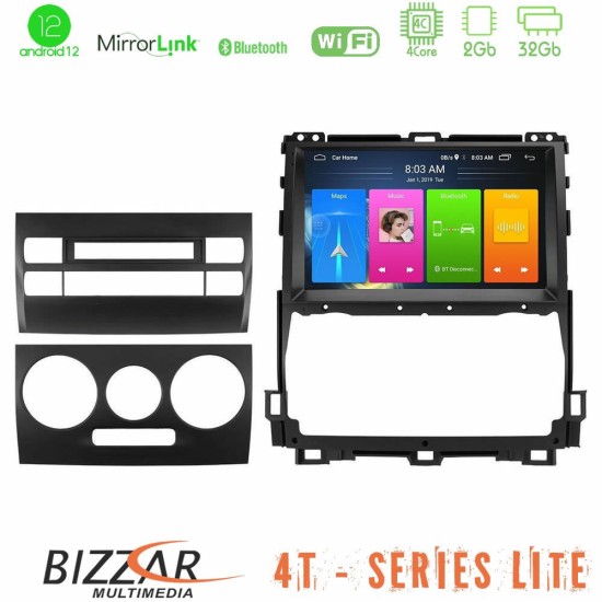 Bizzar 4T Series Toyota Land Cruiser J120 2002-2009 4Core Android13 2+32GB Navigation Multimedia Tablet 9"