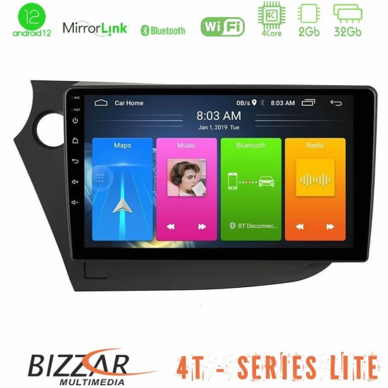 Bizzar 4T Series Honda Insight 2009-2015 4core Android13 2+32GB Navigation Multimedia Tablet 9"