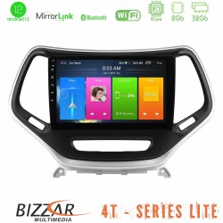 Bizzar 4T Series Jeep Cherokee 2014-2019 4core Android13 2+32GB Navigation Multimedia Tablet 9" (Ασημί Χρώμα)