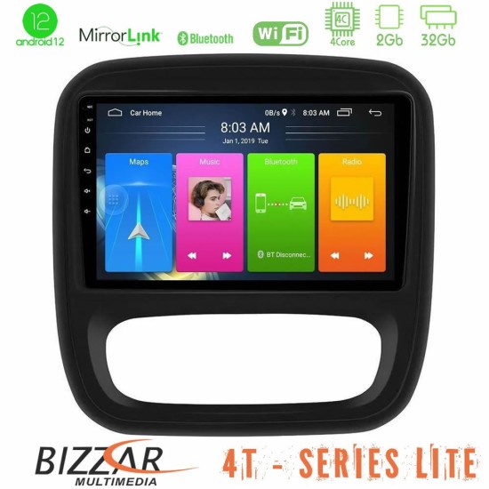 Bizzar 4T Series Renault/Nissan/Opel/Fiat 4core Android13 2+32GB Navigation Multimedia Tablet 9"