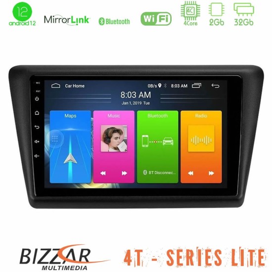 Bizzar 4T Series Skoda Rapid 2013-2017 4core Android13 2+32GB Navigation Multimedia Tablet 9"